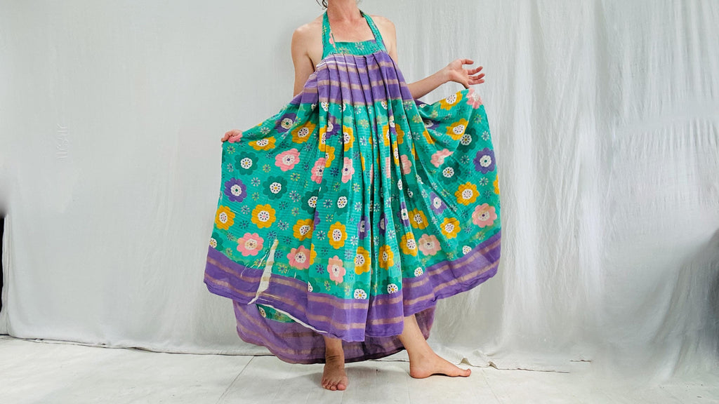Vintage Sari Sundress. All Cotton and One Size.