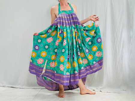 Vintage Sari Sundress. All Cotton and One Size.