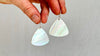 Mother of Pearl Earrings. Sterling Silver. 2061