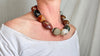 Ocean Jasper Necklace. Sterling Silver. 1375