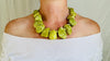 Green Serpentine Necklace. Large Organic Shapes with Handmade Sterling Silver Beads.