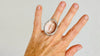 Natural Quartz Ring. Oversized. Botanicals. Size 5.25. 4140