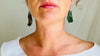 Ancient Roman Glass & Sterling Silver Earrings. 2741