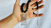 Monte Alban Pendant on Black Jade Necklace. Sterling Silver. Oaxaca, Mexico. Zapoteco. 2848