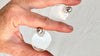 Quartz Crystal Flat Hoop Earrings. Atelier Aadya. 1159