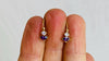 Vintage Ecuadorian Gold Earrings With Crystal. 18kt. 0387