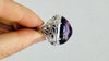 Amethyst Botanicals Ring. Size 7. Stupendously Crafted Sterling Silver. 4210