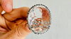 Natural Quartz Ring. Oversized. Botanicals. Size 6.25. 4146