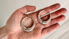 Fat Hoop Earrings India. Sterling Silver. 1085