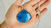 Blue Labradorite Pendant Necklace on a Handmade Sterling Silver Chain. 2725