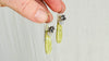 Serpentine Flower Earrings. Handmade Sterling Silver Jewelry. 2691
