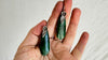 African Jade Earrings. Sterling Silver. 2346