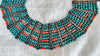 Antique Turquoise Necklace. Multi Strand. 1023