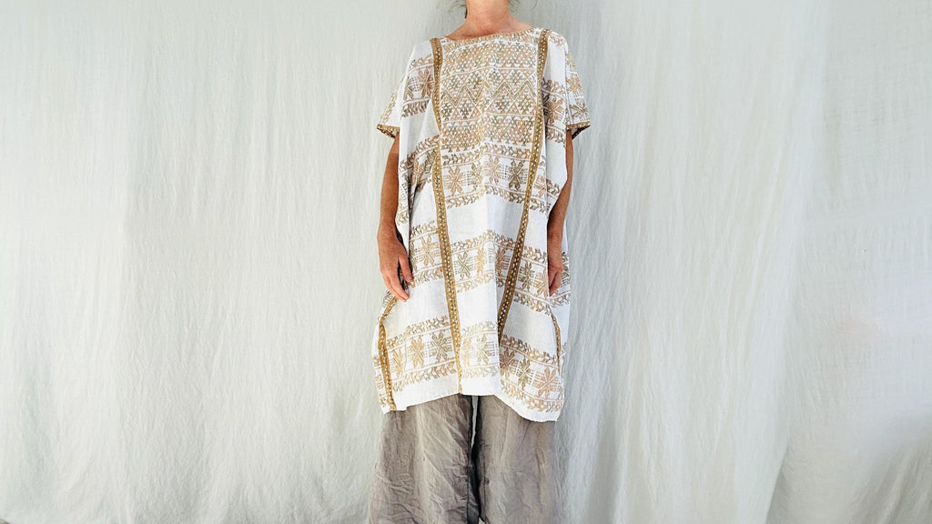 huipil dress Festejando 42 XL 29 Tnica Huipil - Nayibi Mxico