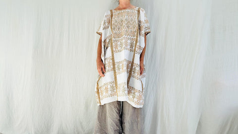 Hand Woven Amuzgo Huipil Dress. Guerrero, Mexico. Rare. 4253