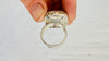 Rainbow Moonstone Ring. Oversized & Adjustable Sterling Silver Cocktail Ring. 0909