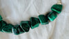 Malachite Beaded Necklace. Chunky Natural Malachite. Handmade Designer Jewelry. 2866