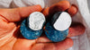 Chrysocolla and Sterling Silver Earrings. 2892