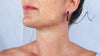 Lapis Lazuli Flat Hoop Earrings. Atelier Aadya. 2835