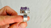 Chunky Amethyst Ring. Handcrafted Sterling Silver. Designer Jewelry. Size 5.75 4018