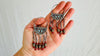 Vintage Uzbek Bukhara Earrings. Sterling Silver and Enamel. 0686