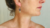 Turquoise & Love Bird Earrings. Handmade Sterling Silver Jewelry. 2434