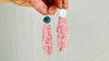 Rhodochrosite Earrings. SCRATCH N DENT. Santo Domingo Pueblo. Kewa. 2713