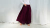 Mexican Gauze Skirt. Aubergine. One Size. Elastic Waist