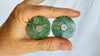 Guatemalan Jade Earrings. Sterling Silver. Handmade. 2858