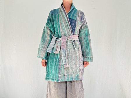 Vintage Kantha Coat. Fantastic Textile Art Treasure. One Size. 4212