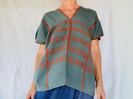San Mateo Del Mar Huipil Blouse. Hand Woven. Oaxaca, Mexico. Rare