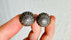 Silver Flower Barbell Earrings. Sterling Silver Handmade Jewelry from Thailand. 2529