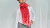 Coral Gauze Shiva Nataraja Shawl, Wrap, Scarf. Lightweight Spiritual Accessory from India.