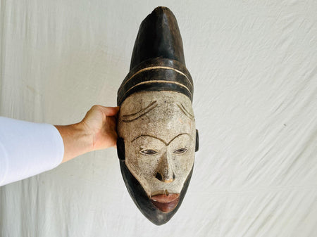 Antique Punu Mukudj Okuyi Mask Of Gabon Africa . African Mask. 4359