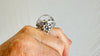 Natural Quartz Ring. Oversized. Botanicals. Size 6.25. 4146
