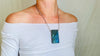 Labradorite Pendant Necklace. Heavy Sterling Silver Chain. Flashy Blue Stone. Designer Jewelry. 2667