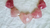 Rose Quartz Heart Necklace. Maximalist Designer Jewelry. Handcrafted with Sterling Silver.