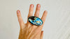 Sterling Silver Labradorite Ring | Adjustable Ring with Gorgeous Flash | Chunky Mystical Jewelry. 4303