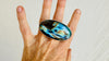 Sterling Silver Labradorite Ring | Adjustable Ring with Gorgeous Flash | Chunky Mystical Jewelry. 4303
