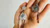 Vintage Uzbek Earrings with Antique Coral. Handmade Sterling Silver. 0465