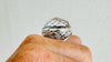 Natural Quartz Ring. Oversized. Botanicals. Size 6.5. 4148