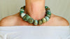 Guatemalita Necklace with Jade and Silver. Replica.