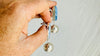 Blue Opal and Silver Sphere Earrings. Handmade Designer Sterling Jewelry. 2711