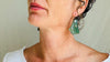Ancient Roman Glass & Sterling Silver Earrings. 2741