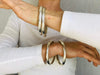 PAIR Fine Silver Bangle from the Karen Hill Tribe of Thailand