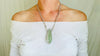 Natural Green Quartz Crystal Pendant Necklace. Sterling Silver. Atelier Aadya. Medicine Necklace. 2249
