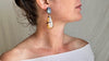 Amber & Paua Earrings with Sterling Silver. 0604