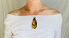 Large Amber Pendant on a Silver Chain. 1211