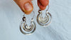Sterling Oaxacan Earrings. Traditional Design. Sterling Silver. Oaxaca, Mexico. AP-174