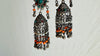 Vintage Uzbek Earrings. Jhumkas with Pearl and Coral. Handmade Sterling Silver Jewelry. 0547